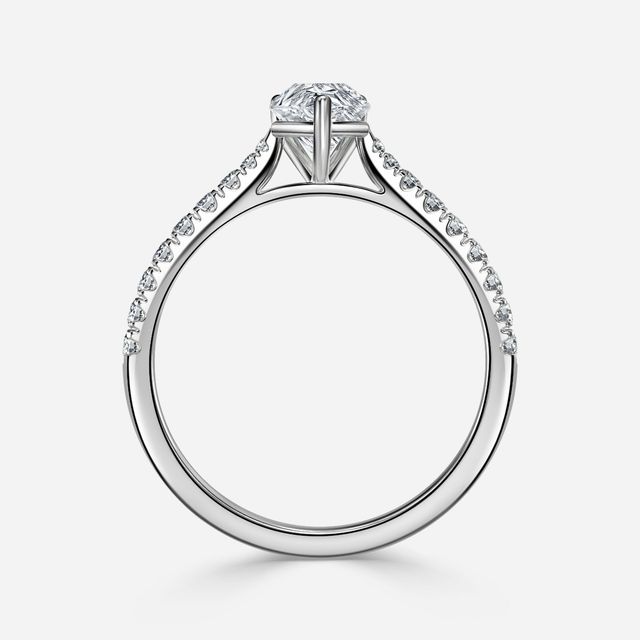 Florian White Gold Pave Engagement Ring