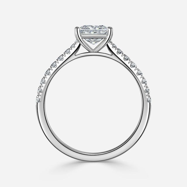 Florian White Gold Pave Engagement Ring