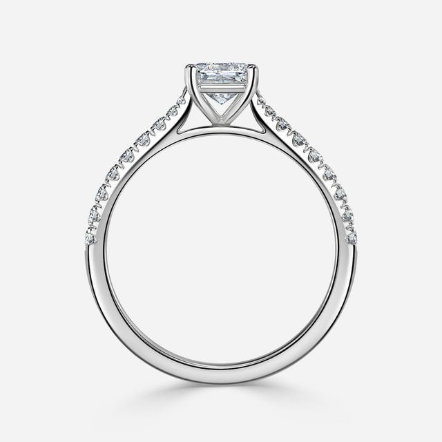 Florian Platinum Pave Engagement Ring