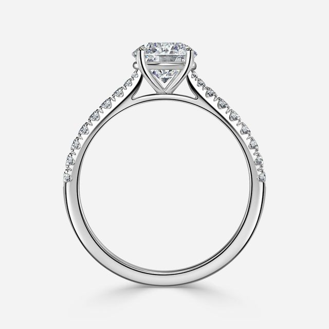 Florian Platinum Pave Engagement Ring