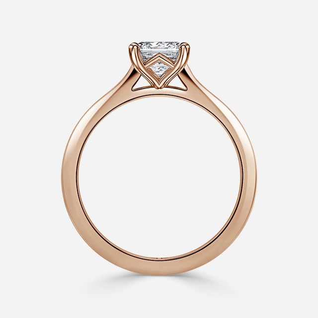 Tulip Rose Gold Solitaire Engagement Ring