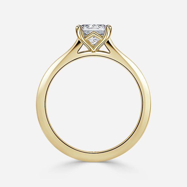 Tulip Yellow Gold Solitaire Engagement Ring