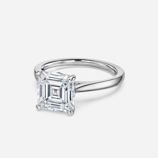 Tulip Platinum Solitaire Engagement Ring