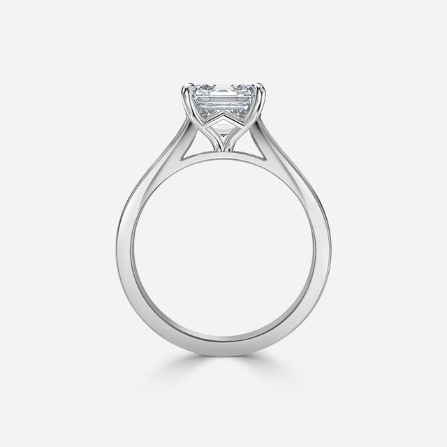 Tulip Platinum Solitaire Engagement Ring