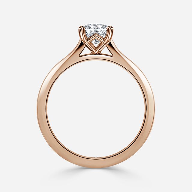 Tulip Rose Gold Solitaire Engagement Ring