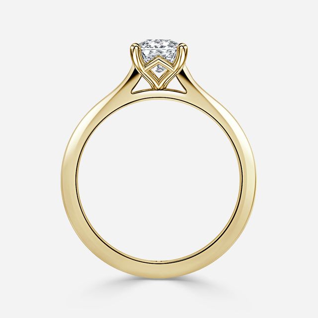 Tulip Yellow Gold Solitaire Engagement Ring