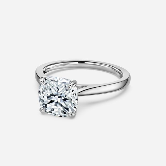 Tulip Platinum Solitaire Engagement Ring