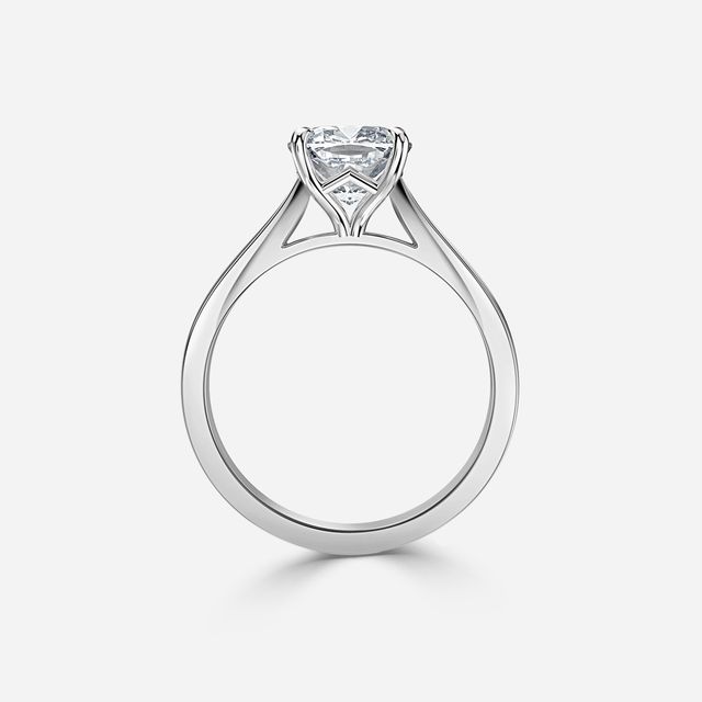 Tulip Platinum Solitaire Engagement Ring