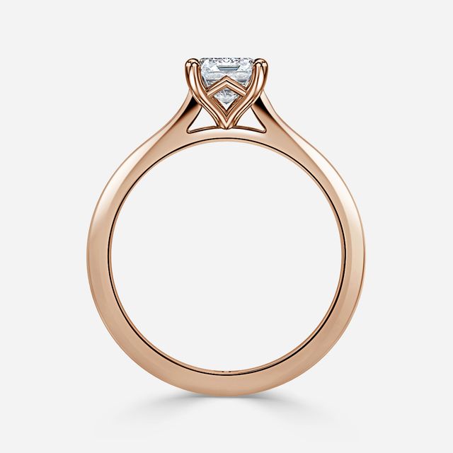 Tulip Rose Gold Solitaire Engagement Ring