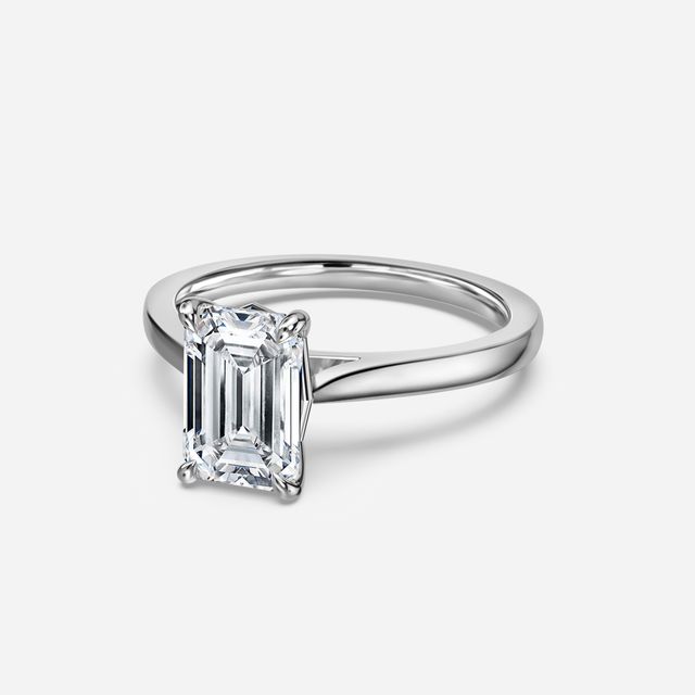 Tulip Platinum Solitaire Engagement Ring