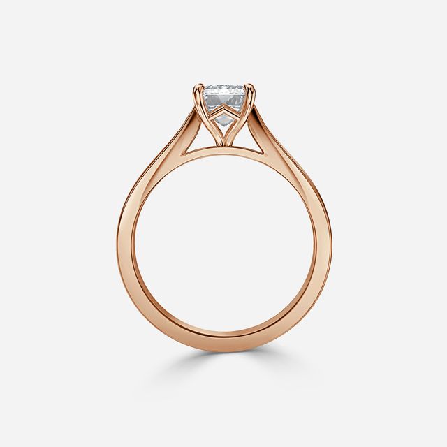 Tulip Rose Gold Solitaire Engagement Ring