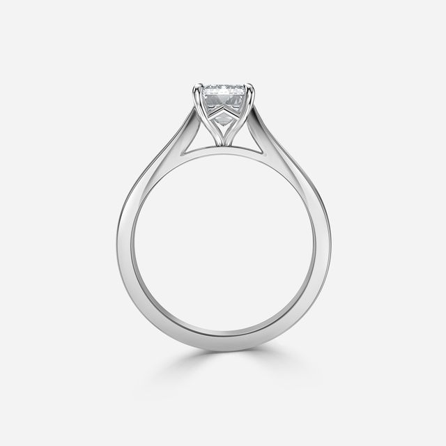 Tulip Platinum Solitaire Engagement Ring