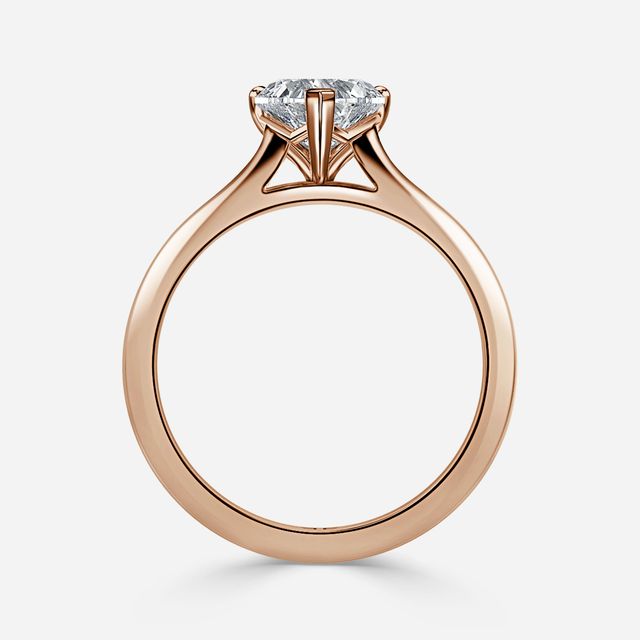Tulip Rose Gold Solitaire Engagement Ring