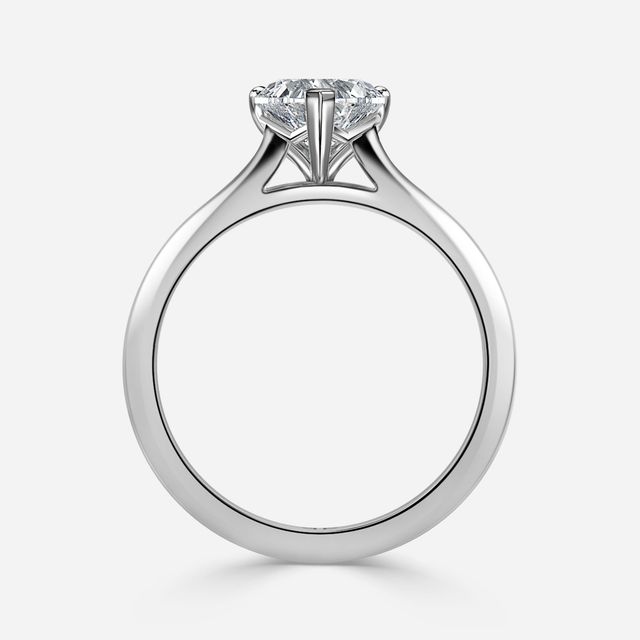 Tulip Platinum Solitaire Engagement Ring
