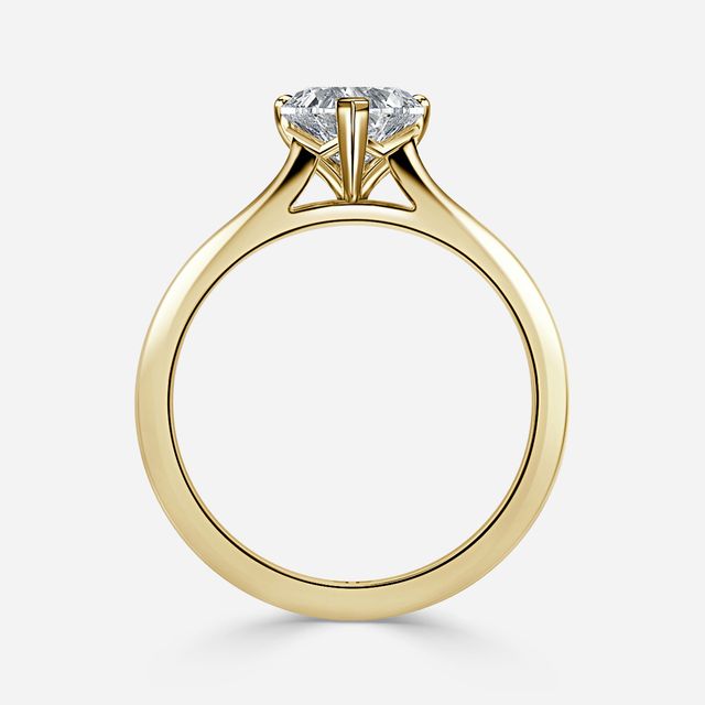 Tulip Yellow Gold Solitaire Engagement Ring