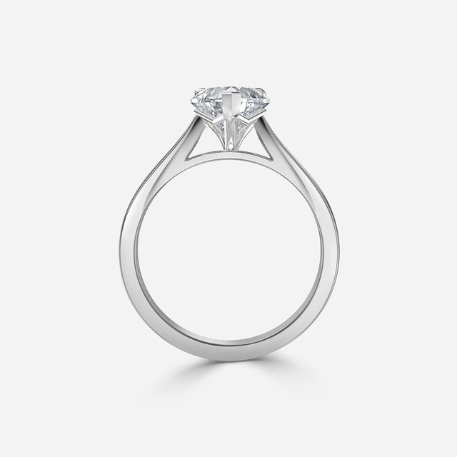 Tulip Platinum Solitaire Engagement Ring
