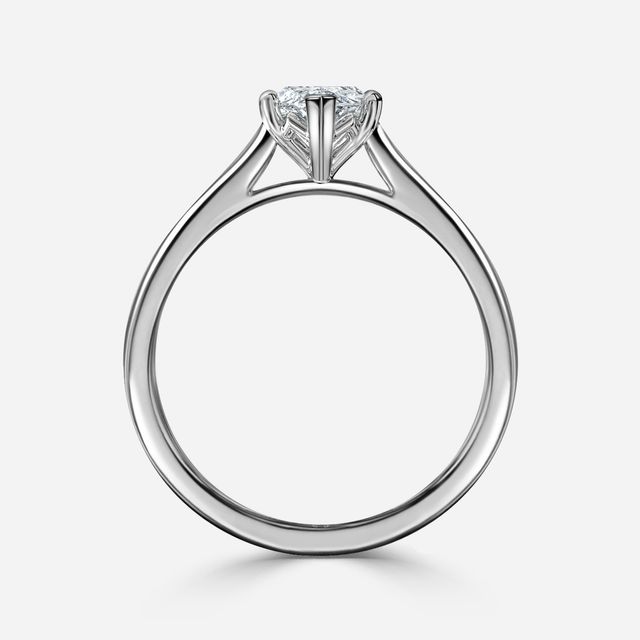 Tulip Platinum Solitaire Engagement Ring