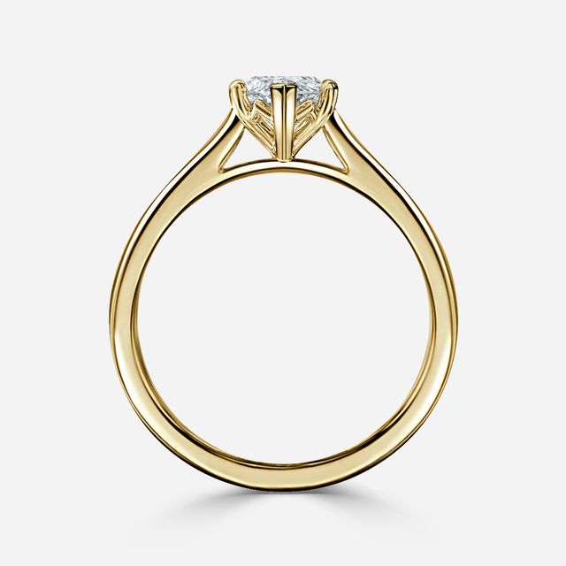 Tulip Yellow Gold Solitaire Engagement Ring