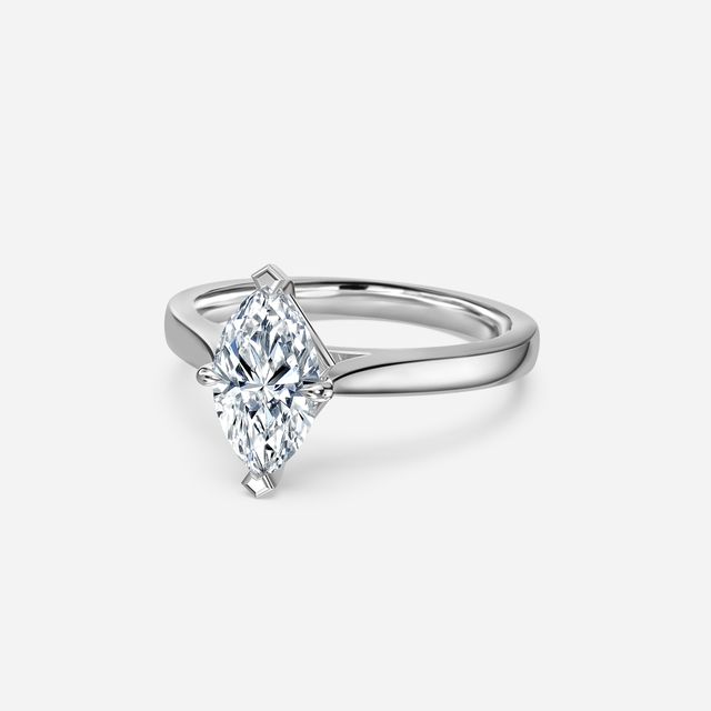 Tulip Platinum Solitaire Engagement Ring