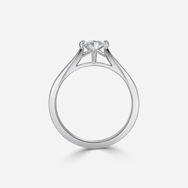 Tulip Platinum Solitaire Engagement Ring