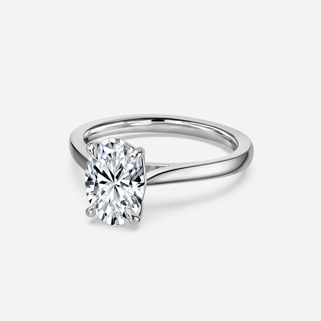 Tulip Platinum Solitaire Engagement Ring