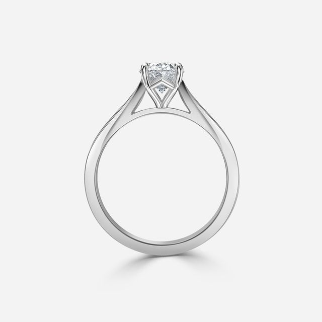 Tulip Platinum Solitaire Engagement Ring