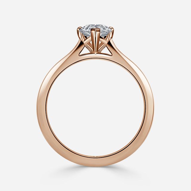 Tulip Rose Gold Solitaire Engagement Ring