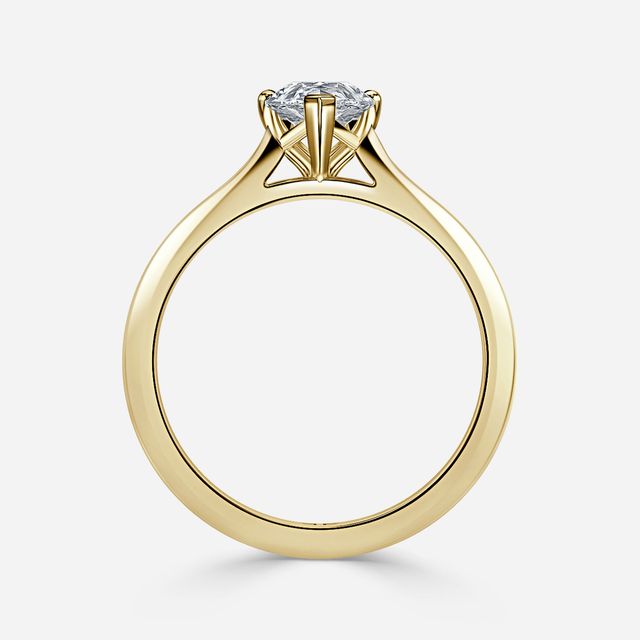 Tulip Yellow Gold Solitaire Engagement Ring