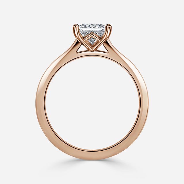 Tulip Rose Gold Solitaire Engagement Ring