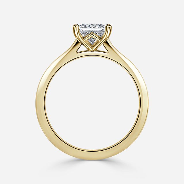 Tulip Yellow Gold Solitaire Engagement Ring
