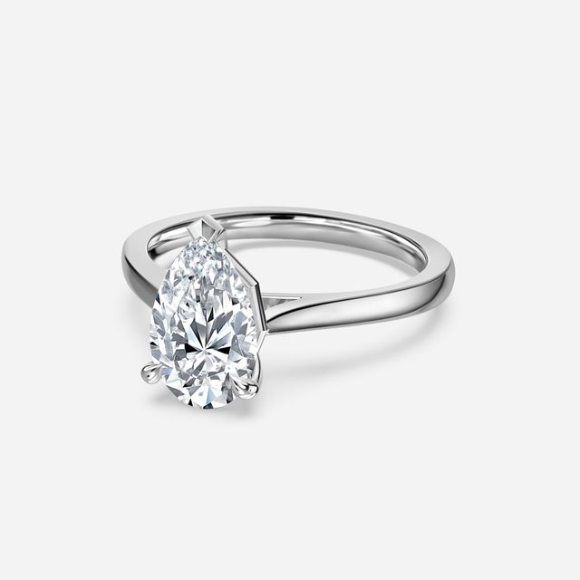 Tulip Platinum Solitaire Engagement Ring