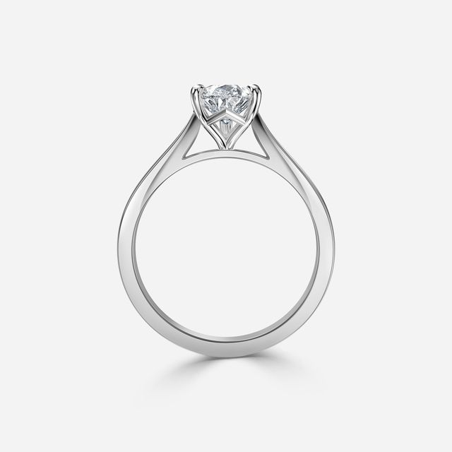 Tulip Platinum Solitaire Engagement Ring
