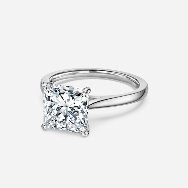 Tulip Platinum Solitaire Engagement Ring