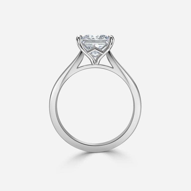 Tulip Platinum Solitaire Engagement Ring