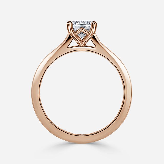 Tulip Rose Gold Solitaire Engagement Ring