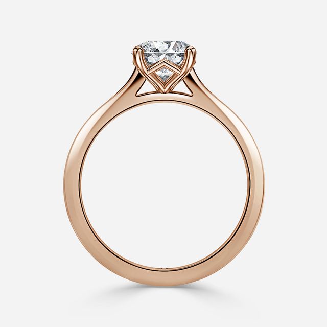 Tulip Rose Gold Solitaire Engagement Ring
