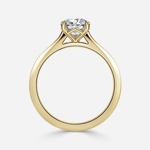Tulip Yellow Gold Solitaire Engagement Ring