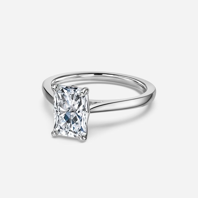 Tulip White Gold Solitaire Engagement Ring