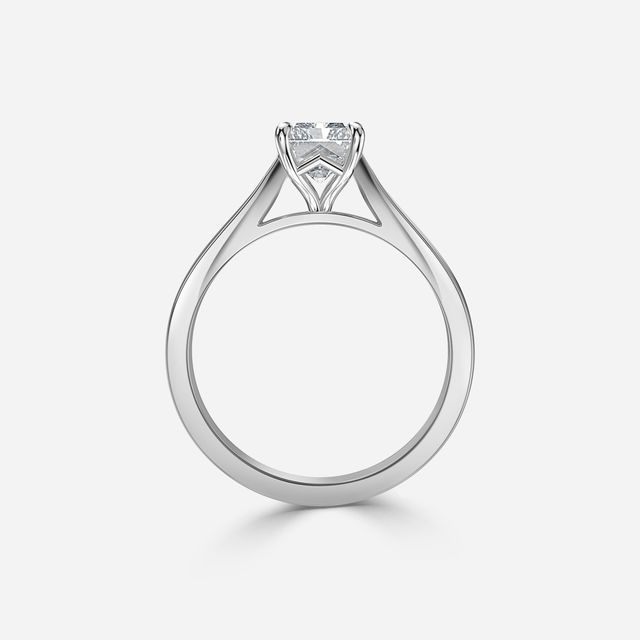 Tulip White Gold Solitaire Engagement Ring