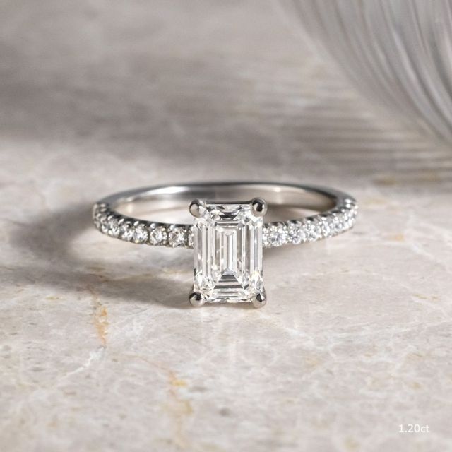 Jessica White Gold Pave Engagement Ring