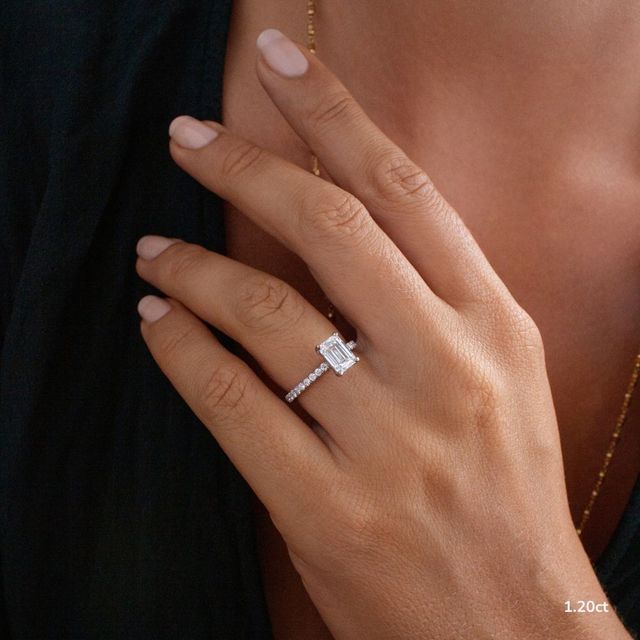 Jessica White Gold Pave Engagement Ring