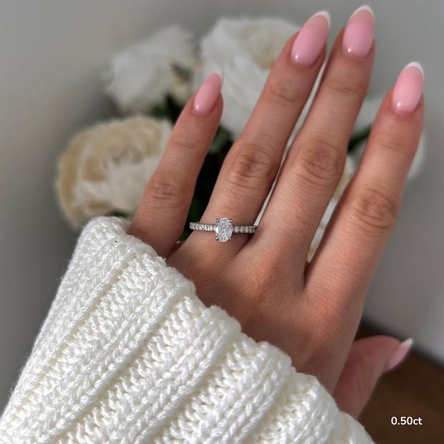 Jessica Platinum Pave Engagement Ring