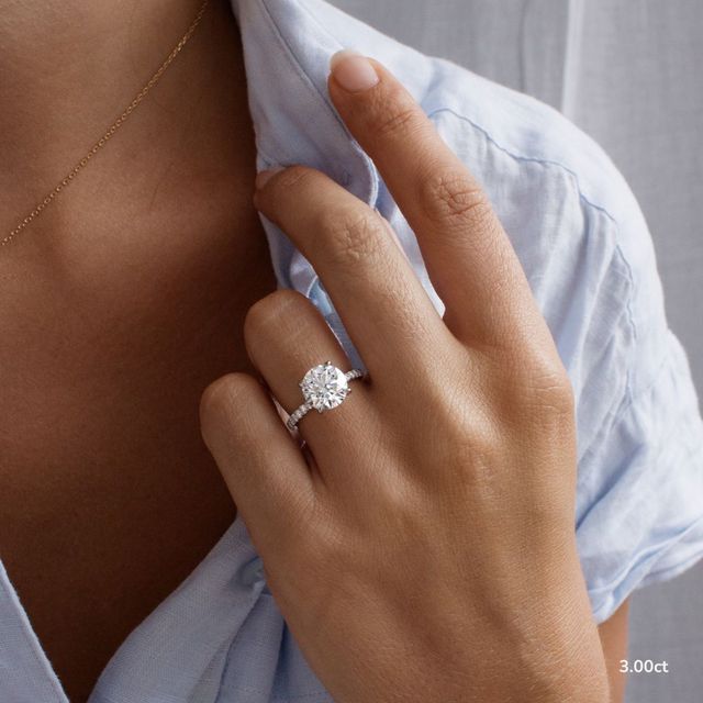 Jessica White Gold Pave Engagement Ring