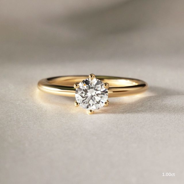 Favian Yellow Gold Solitaire Engagement Ring
