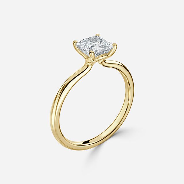 Athena Dainty Yellow Gold Solitaire Engagement Ring