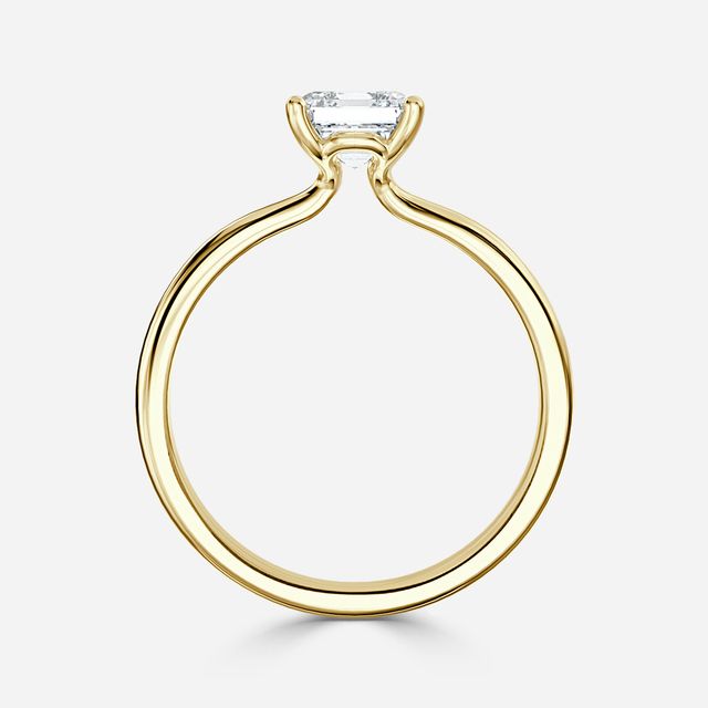 Athena Dainty Yellow Gold Solitaire Engagement Ring