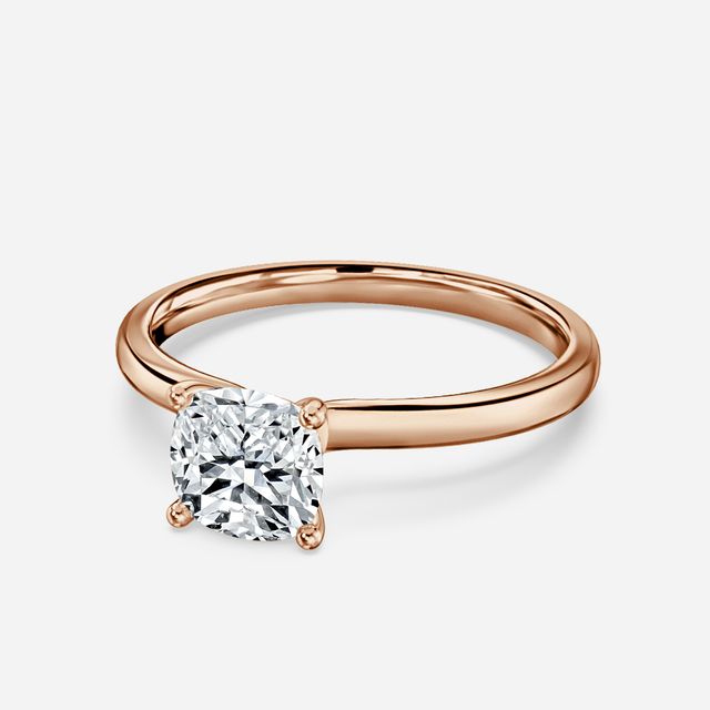 Athena Dainty Rose Gold Solitaire Engagement Ring