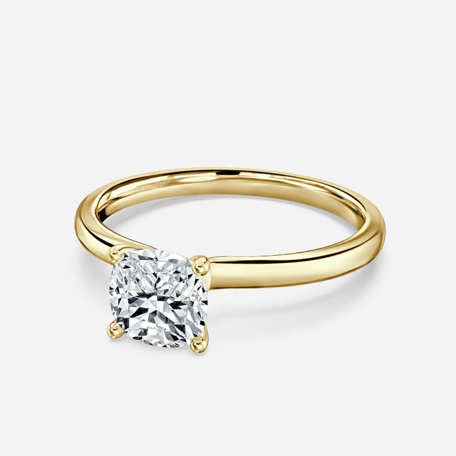 Athena Dainty Yellow Gold Solitaire Engagement Ring