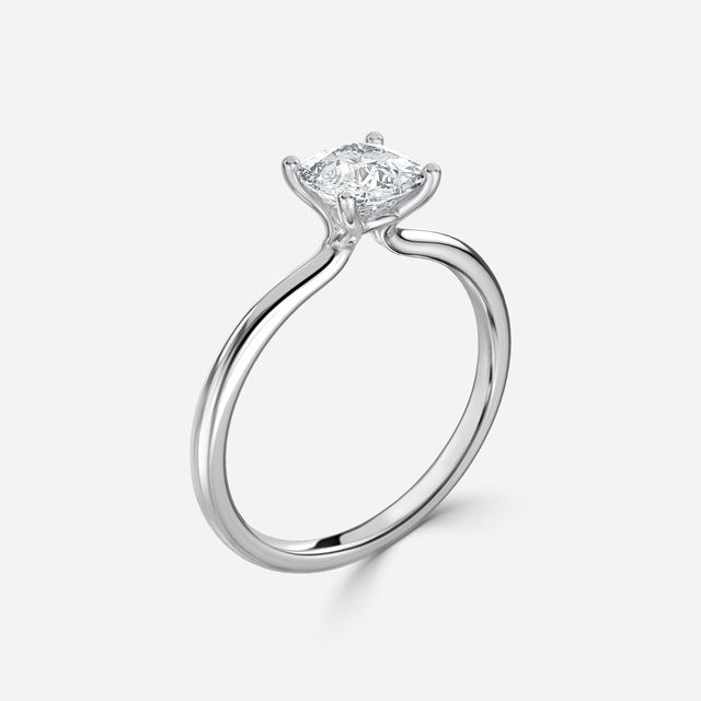 Athena Dainty White Gold Solitaire Engagement Ring