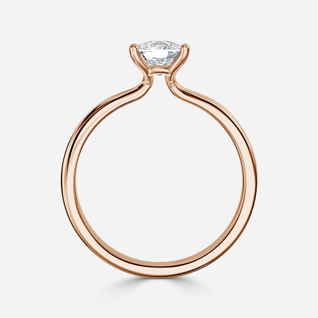 Athena Dainty Rose Gold Solitaire Engagement Ring